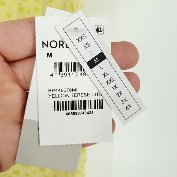 BP Nordstrom Flutter Sleeve Skater Dress In Yellow Terese Ditsy Medium - Picture 10 of 11
